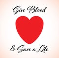 A give blood heart Royalty Free Stock Photo