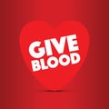 A give blood heart Royalty Free Stock Photo