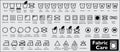 Set of fabric care or washing symbols or laundry symbols