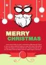 Merry cristmas card red background. happy new year 2019. ready for poster or flyer. Royalty Free Stock Photo