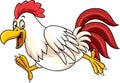 Cartoon rooster running Royalty Free Stock Photo