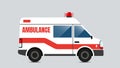Isolated Ambulance emergency vector.