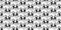 Dog seamless pattern vector french bulldog bone cartoon illustration scarf isolated tile background repeat wallpaper