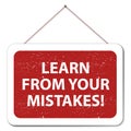 Learn from your mistakes illustration Royalty Free Stock Photo