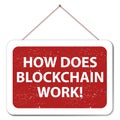 How does blockchain work illustration Royalty Free Stock Photo