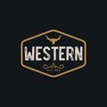 Vintage Country Emblem Typography for Western Bar/Restaurant Logo design inspiration - Vector