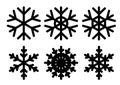 Snow flake vector shape for designs Royalty Free Stock Photo