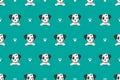 Vector cartoon character dalmatian dog seamless pattern Royalty Free Stock Photo