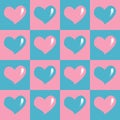 Red hearts seamless pattern Royalty Free Stock Photo