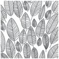 Leaves pattern hypster style handdrawn illustration vector for background purpose or printable images