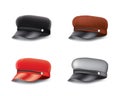 Woman military cap set