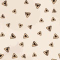 Hamantash seamless pattern on Brown background Royalty Free Stock Photo