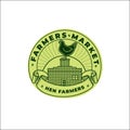 Hen vector logo. Hen Badge, Emblem, Design Elements. Used Hand Support Backyard Chickens. Farm To Table Fresh Meat ans Eggs. Vinta