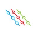 Road map design element. Subway line vector design logo