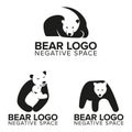 Bear Logo in Negative Space for your business or your company