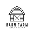 Farmhouse logo, agriculture vector, black emblem, natural product, Simple Minimalist Barn Farm Logo design inspiration