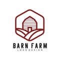 Farmhouse logo, agriculture vector, black emblem, natural product, Simple Minimalist Barn Farm Logo design inspiration