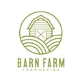 Farmhouse logo, agriculture vector, black emblem, natural product, Simple Minimalist Barn Farm Logo design inspiration