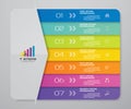 7 steps arrow infographics chart design element. For data presentation. Royalty Free Stock Photo