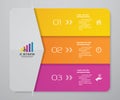 3 steps arrow infographics chart design element. For data presentation. Royalty Free Stock Photo