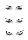 Set of Illustrated eyes black and white