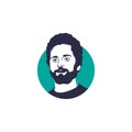 Sergey brin illustration face vector isolated