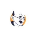 Mahatma Gandhi face vector illustration isolated