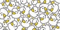 Duck seamless pattern vector rubber ducky isolated cartoon illustration bird bath shower repeat wallpaper tile background gift wra