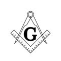 Free Masonry Logo Vector Illustration Royalty Free Stock Photo