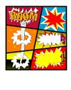 Comic Vector - Comic speech bubble set with text BOOM.BANK.BAMM.KA-PAW Vector cartoon explosions with different emotions isolated Royalty Free Stock Photo