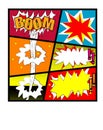 Comic Vector - Comic speech bubble set with text BOOM.BANK.BAMM.KA-PAW Vector cartoon explosions with different emotions isolated