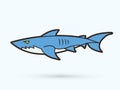 Shark swim cartoon graphic vector Royalty Free Stock Photo
