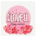 Celebrate Happy valentine`s day with wallpaper illustration i love you