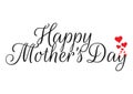 Happy Mother`s Day, Rose Illustration, Wording Design. Royalty Free Stock Photo