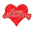 Happy Mother`s Day, Rose Illustration, Wording Design Royalty Free Stock Photo