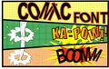 Comic Vector - Comic speech bubble set with text BOOM.BANK.BAMM.KA-PAW Vector cartoon explosions with different emotions isolated