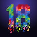 Shattered triangle number eighteen Royalty Free Stock Photo