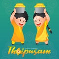 Thaipusam or Thaipoosam. A festival celebrated by the Tamil community with procession and offerings Royalty Free Stock Photo