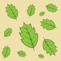 Decorative leaves icon collection for many uses Royalty Free Stock Photo