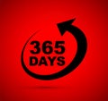 Three hundred and sixty five days a year icon Royalty Free Stock Photo