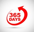 Three hundred and sixty five days a year icon Royalty Free Stock Photo