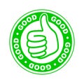 Good thumbs up stamp Royalty Free Stock Photo
