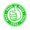 Pass thumbs up stamp Royalty Free Stock Photo