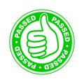 Passed thumbs up stamp Royalty Free Stock Photo