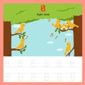 Illustrator of worksheet eight birds