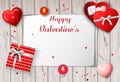 Happy Valentine`s Day greeting banner Royalty Free Stock Photo