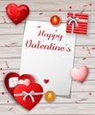 Happy Valentine`s Day greeting banner Royalty Free Stock Photo