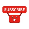 Youtube Funny Cartoon Subscribe icon v2