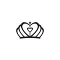 Simple queen crown logo vector