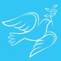 Dove of Peace with olive branch Royalty Free Stock Photo